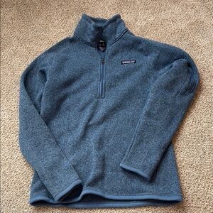 Patagonia women’s Zip-Up Sweater in Blue
